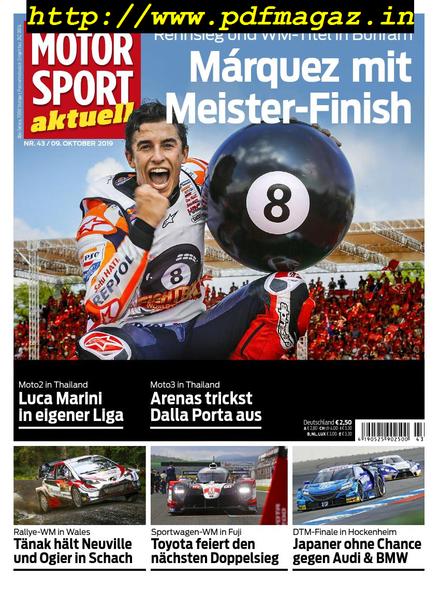 Motorsport Aktuell – 9 Oktober 2019
