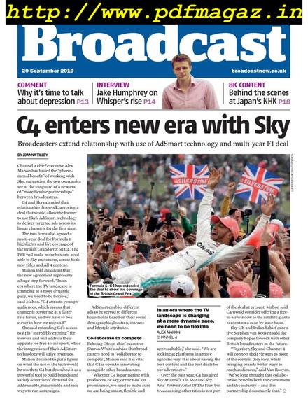 Broadcast Magazine – 20 September 2019