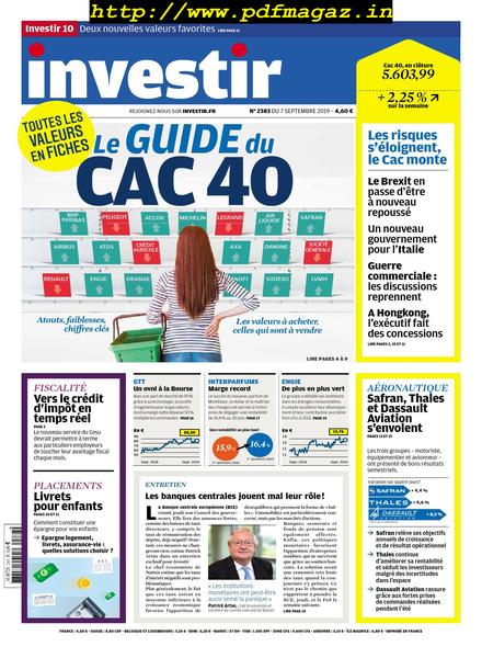 Investir – 7 Septembre 2019