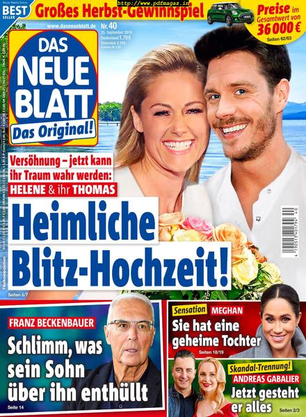 Das Neue Blatt – 25 September 2019