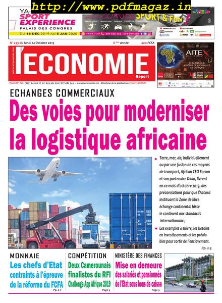 Le quotidien de l’economie magazine Afrique – 14 octobre 2019