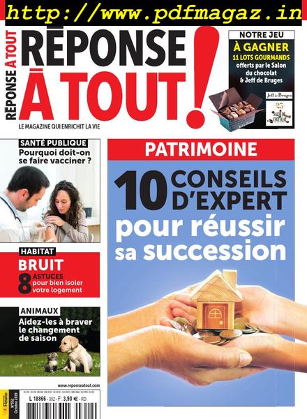 Reponse a Tout – octobre 2019