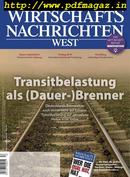 Wirtschaftsnachrichten West – September 2019