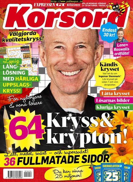 Korsord – 14 oktober 2019