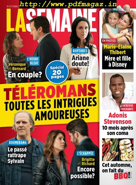 La Semaine – octobre 18, 2019