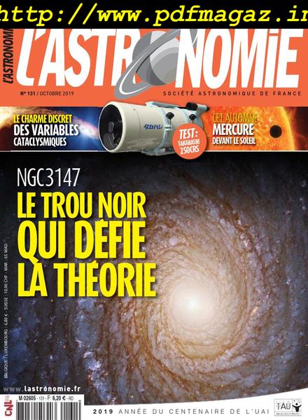 L’Astronomie – octobre 2019