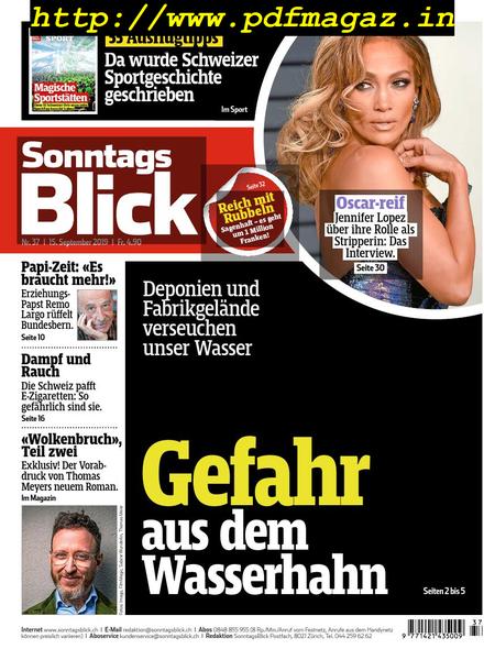 SonntagsBlick – 15 September 2019