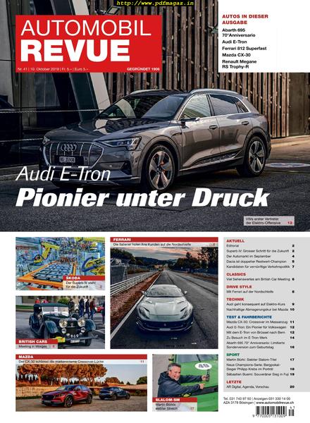 Automobil Revue – 10 Oktober 2019