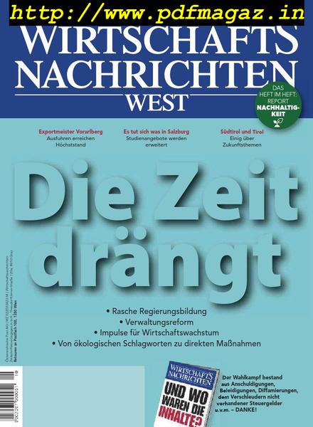 Wirtschaftsnachrichten West – Oktober 2019