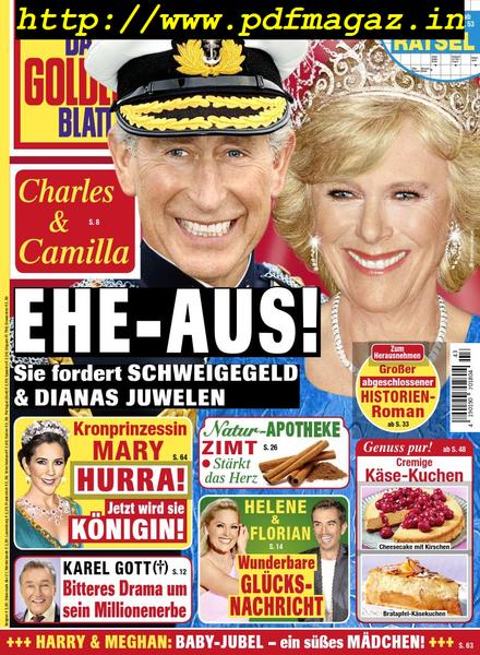 Das Goldene Blatt – 21 Oktober 2019