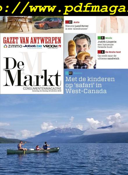 Gazet van Antwerpen De Markt – 19 oktober 2019