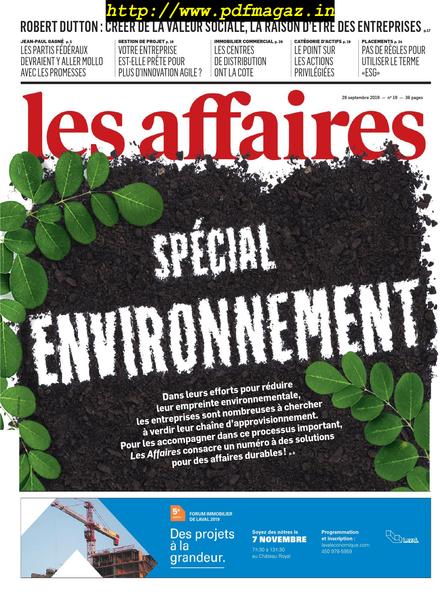 Les Affaires – 28 septembre 2019