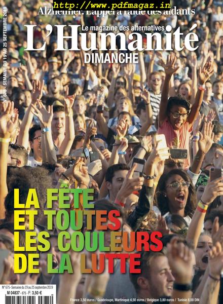 L’Humanite Dimanche – 19 Septembre 2019