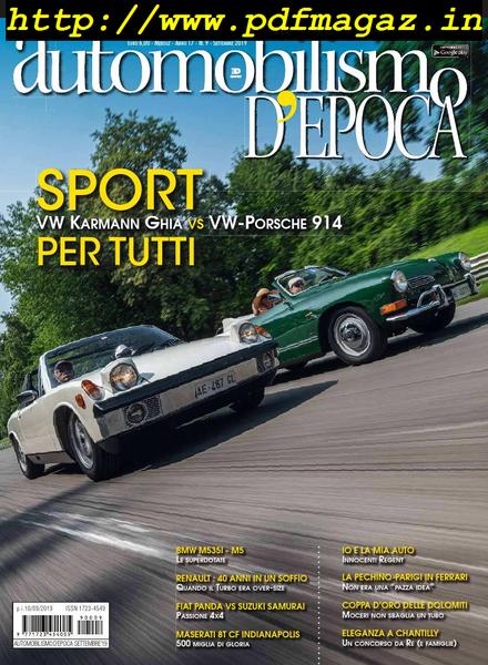 Automobilismo d’Epoca – Settembre 2019