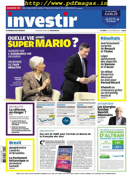 Investir – 19 Octobre 2019