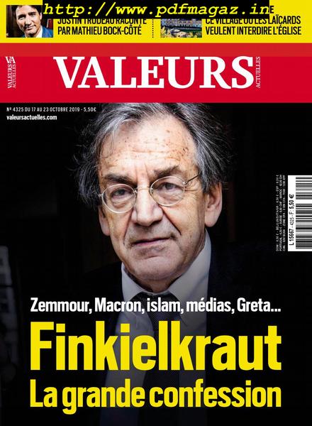 Valeurs Actuelles – 17 octobre 2019