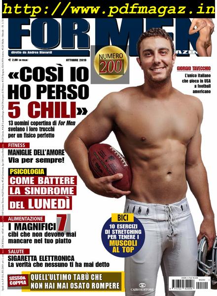 For Men Magazine – Ottobre 2019