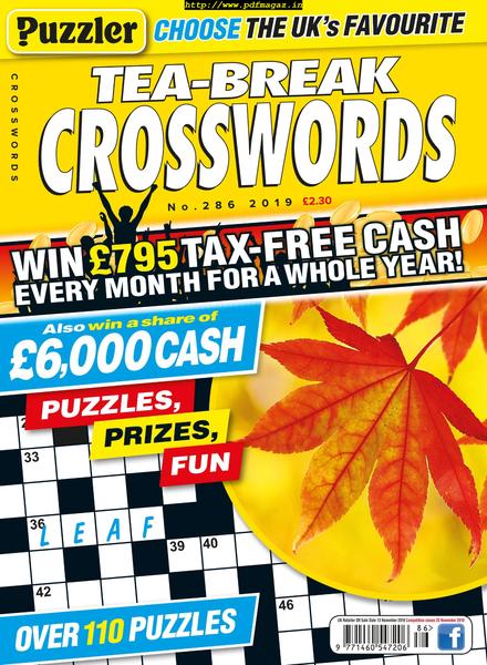 Puzzler Tea-Break Crosswords – October 2019
