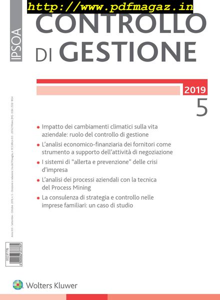 Controllo di gestione – Settembre-Ottobre 2019