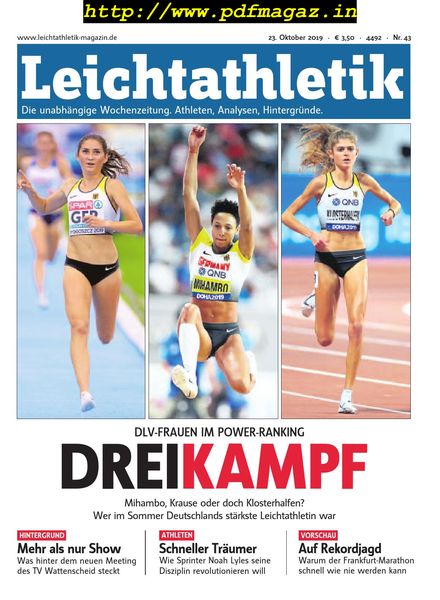 Leichtathletik – 23 Oktober 2019