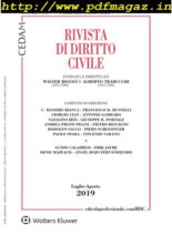 Rivista di Diritto Civile – Luglio-Agosto 2019