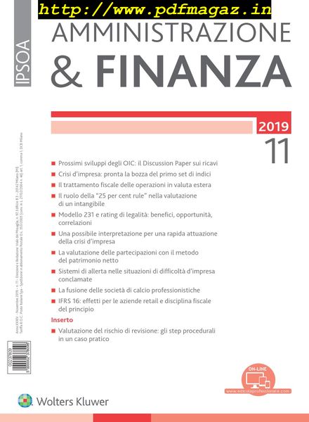 Amministrazione & Finanza – Novembre 2019