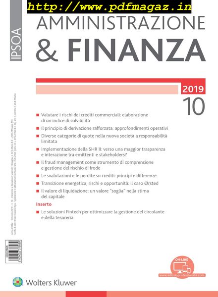 Amministrazione & Finanza – Ottobre 2019