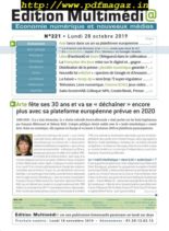 edition Multimedia – 28 octobre 2019