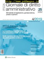 Giornale di diritto amministrativo – Ottobre 2019