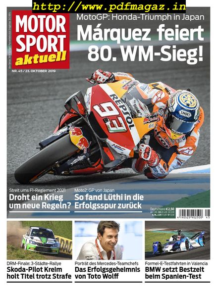 Motorsport Aktuell – 23 Oktober 2019