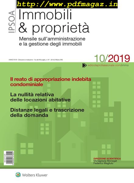 Immobili & proprieta – Ottobre 2019