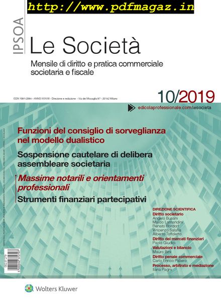 Le Societa – Ottobre 2019