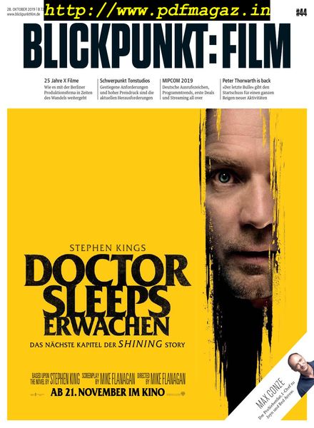 Blickpunkt Film – 28 Oktober 2019