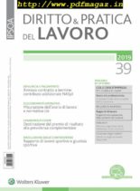 Diritto e Pratica del Lavoro – 12 Ottobre 2019