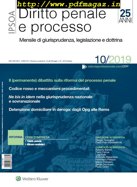 Diritto Penale e Processo – Ottobre 2019