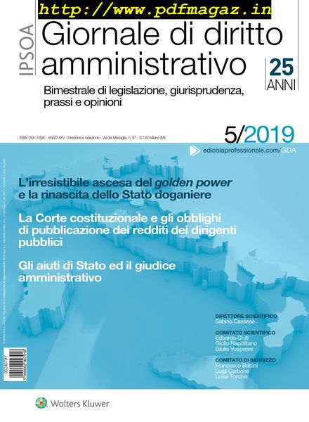 Giornale di diritto amministrativo – Novembre 2019