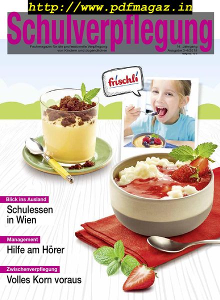 Schulverpflegung – Nr.3-4, 2019