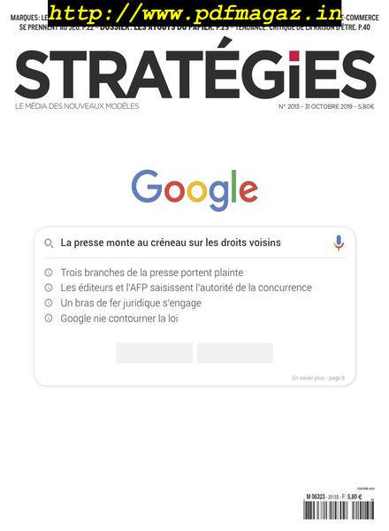 Strategies – 31 octobre 2019