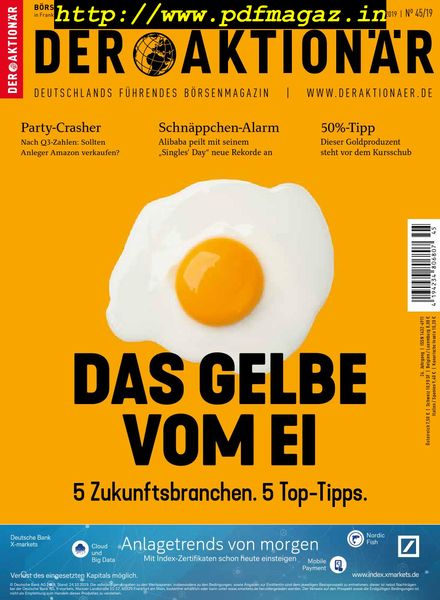 Der Aktionar – 30 Oktober 2019
