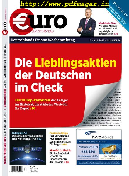 Euro am Sonntag – 02 November 2019
