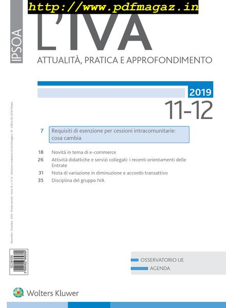 L’IVA – Novembre 2019
