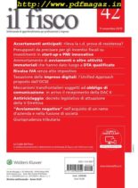 il fisco – 11 Novembre 2019