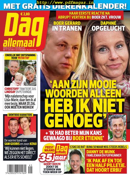 Dag Allemaal – 05 november 2019