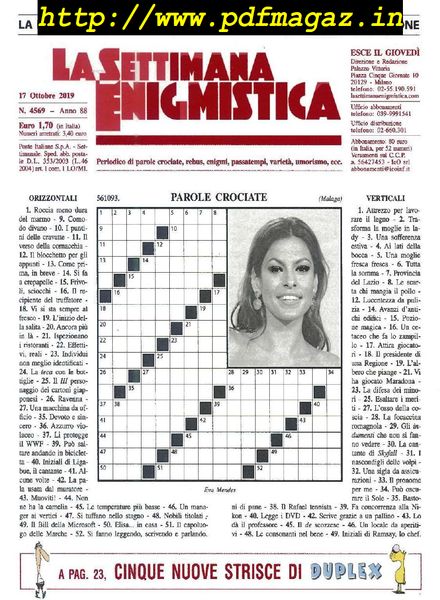 La Settimana Enigmistica – 17 Ottobre 2019