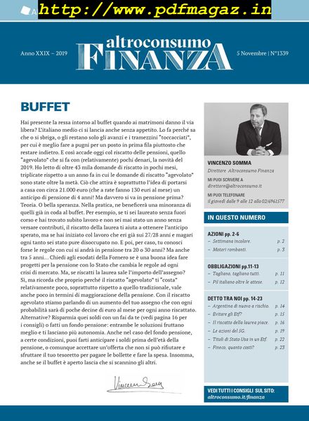 Altroconsumo Finanza – 5 Novembre 2019