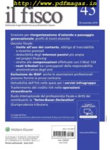 il fisco – 18 Novembre 2019