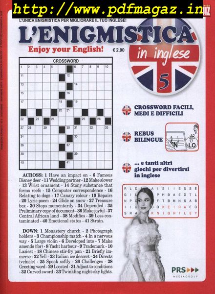 L’Enigmistica in Inglese – Settembre-Novembre 2019