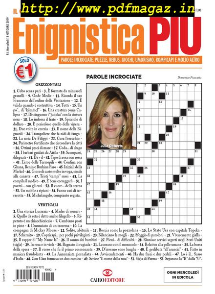 Enigmistica PIU – 22 Ottobre 2019