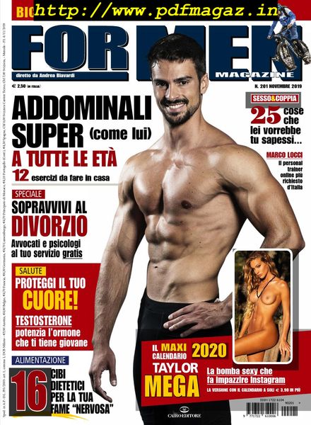 For Men Magazine – Novembre 2019