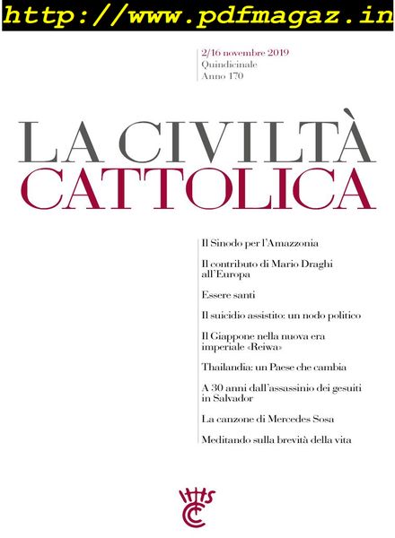 La Civilta Cattolica – 2 Novembre 2019
